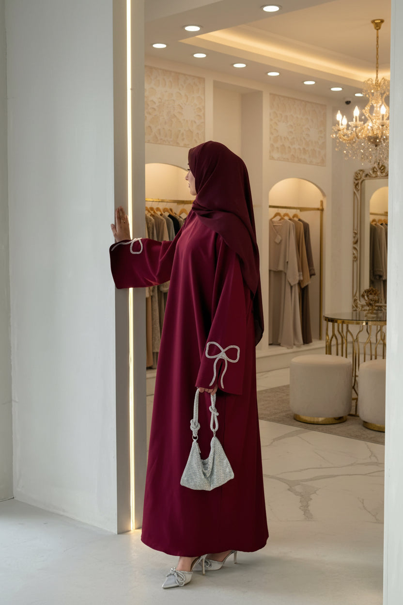 Bow knot abaya