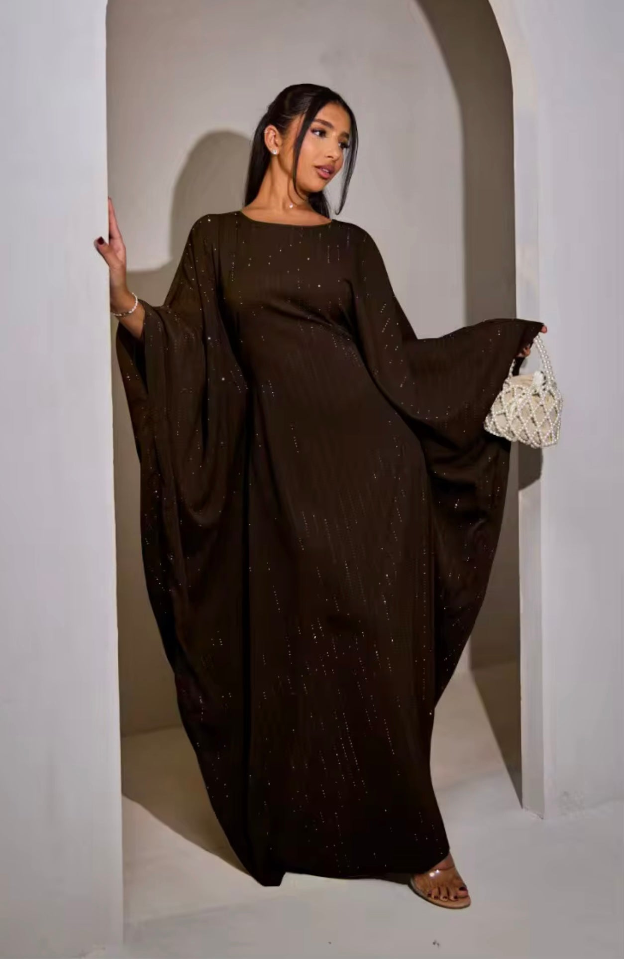 Beaded butterfly abaya