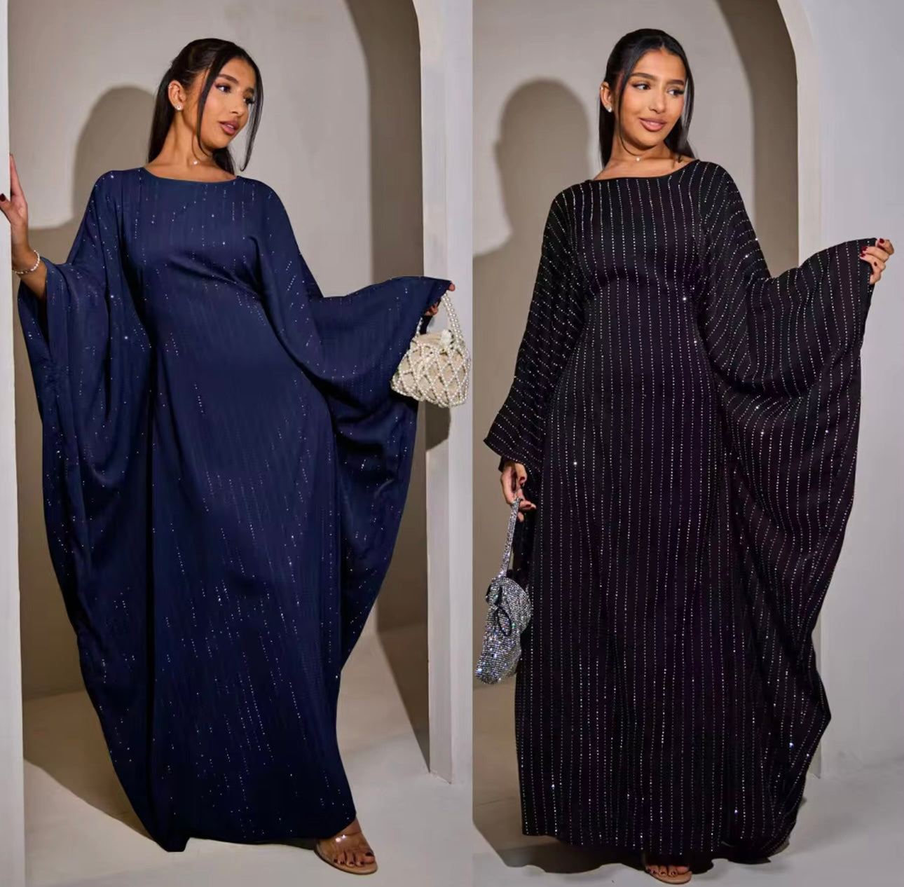 Beaded butterfly abaya