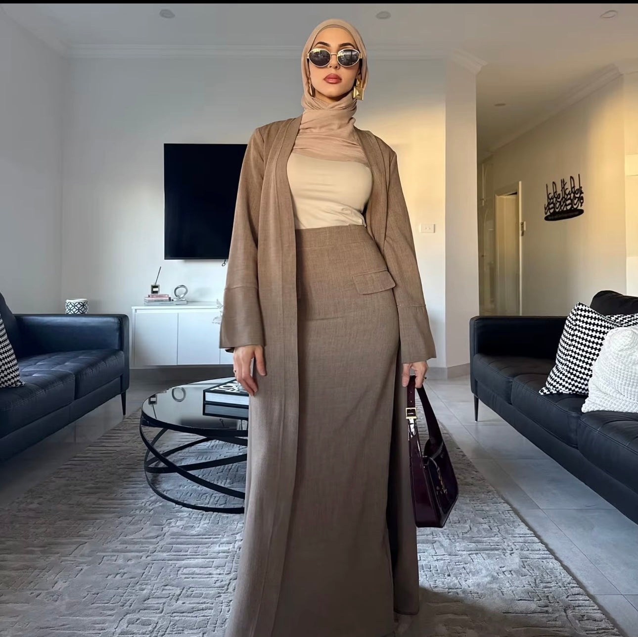 Modest set Cardigan and skirt set